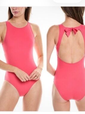 Tommy Bahama Pearl High Neck One Piece Swimsuit, Coral Coast Sz 4, NWOT